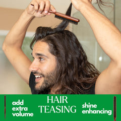 GranNaturals Teasing Brush smooths strands for sleek styling.