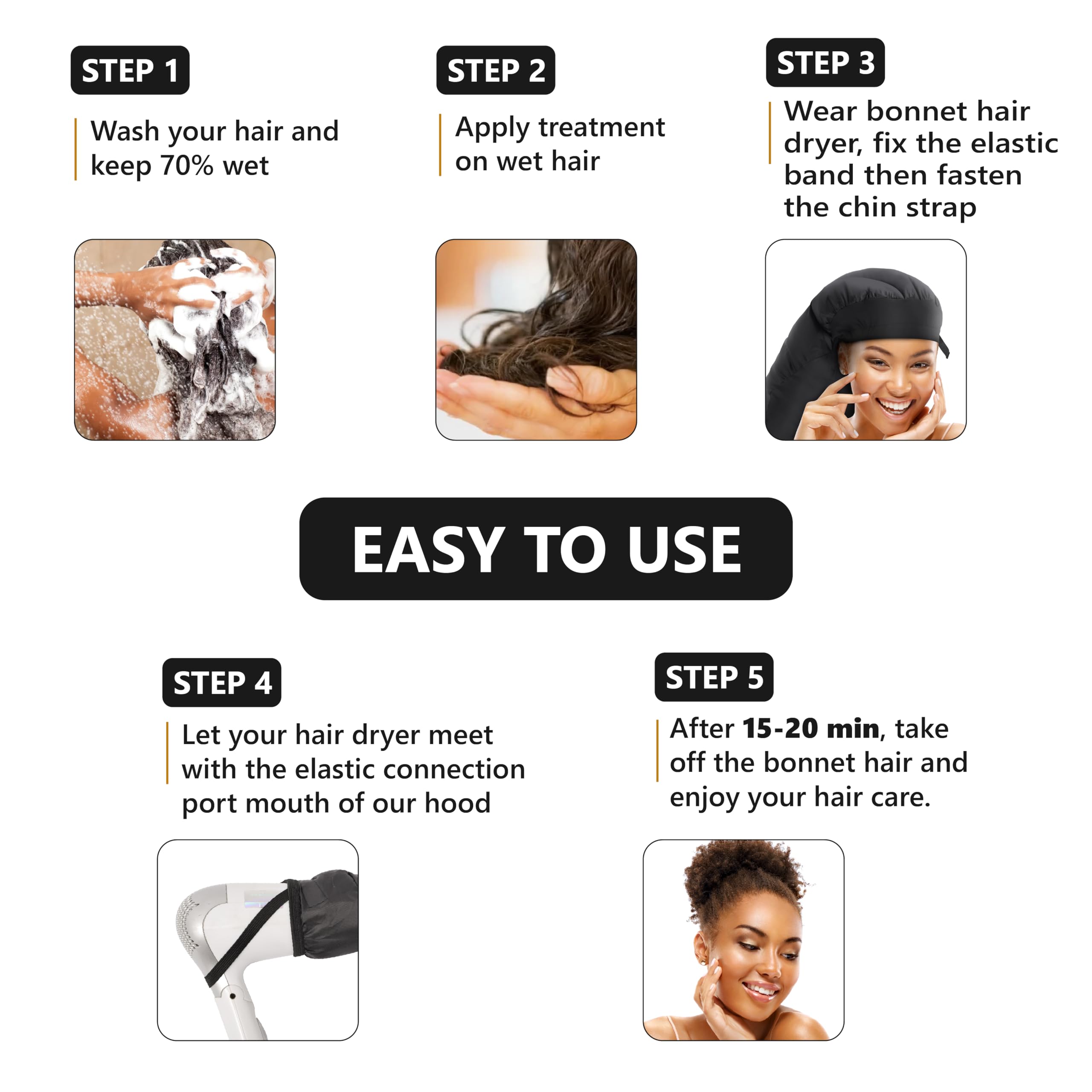 Granteva lightweight hands-free design simplifies routine while styling.