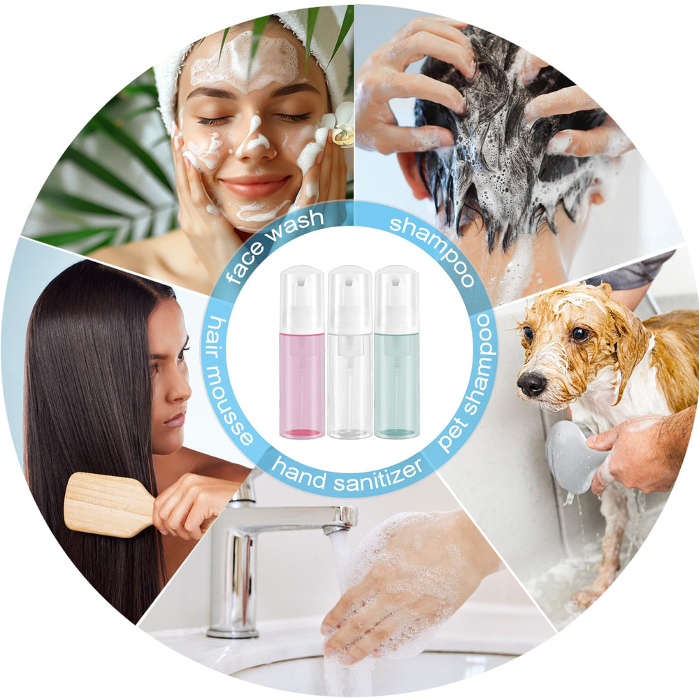 Gratriched BPA-free PET plastic demonstrates safe storage for toiletries.