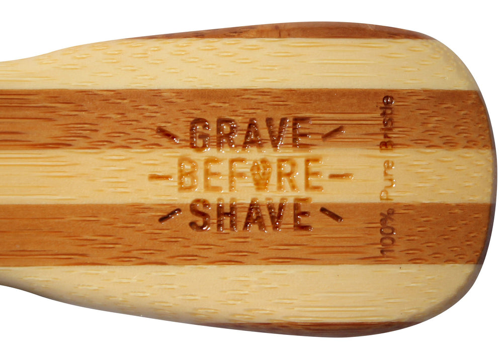 Grave Before Shave wild boar bristles distribute oil evenly