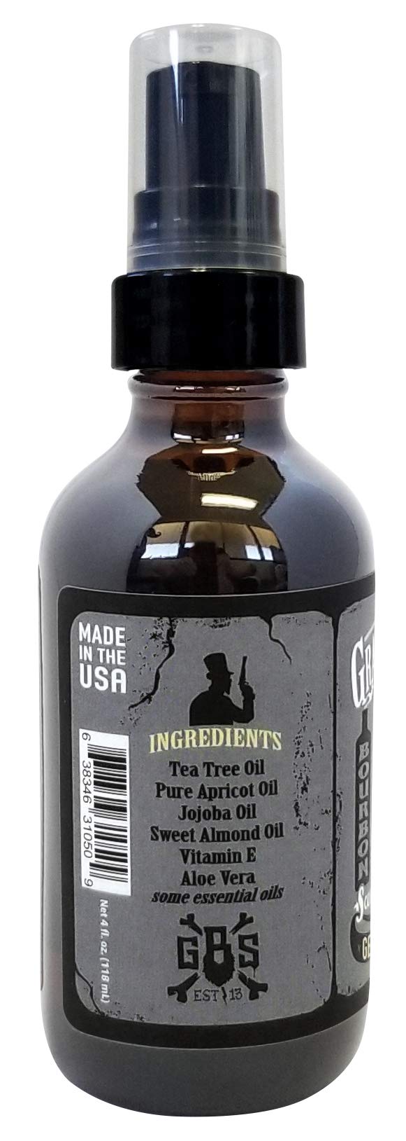 Grave Before Shave bourbon-sandalwood beard oil close-up highlighting masculine fragrance.
