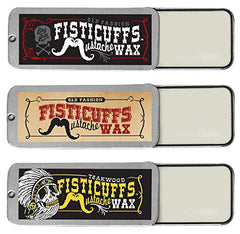 Grave Before Shave Fisticuffs mustache wax tin with original scent for strong hold and easy styling.