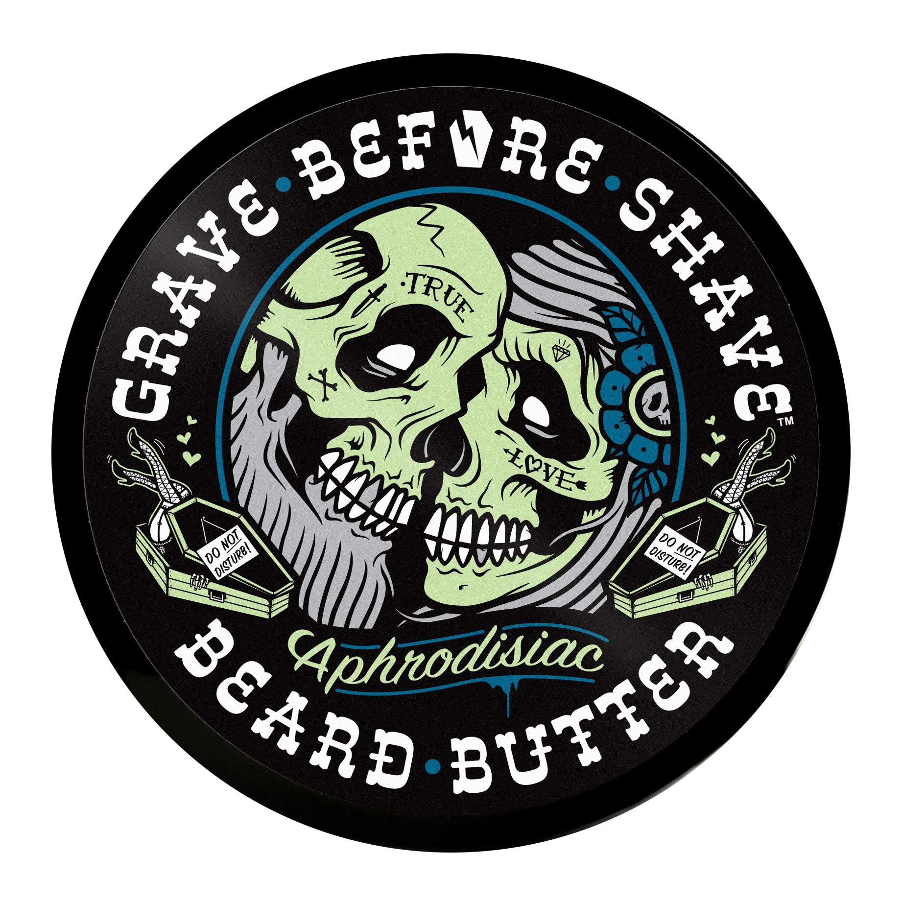 Grave Before Shave leather cedar beard butter being applied for manageability.