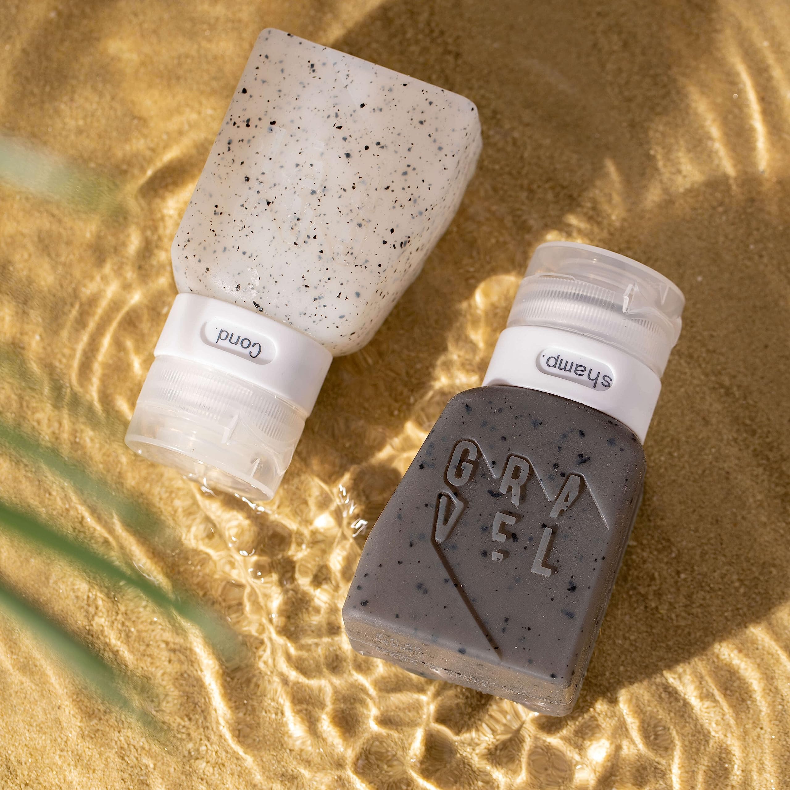 Gravel travel bottles nesting-design helps organized packing for trips