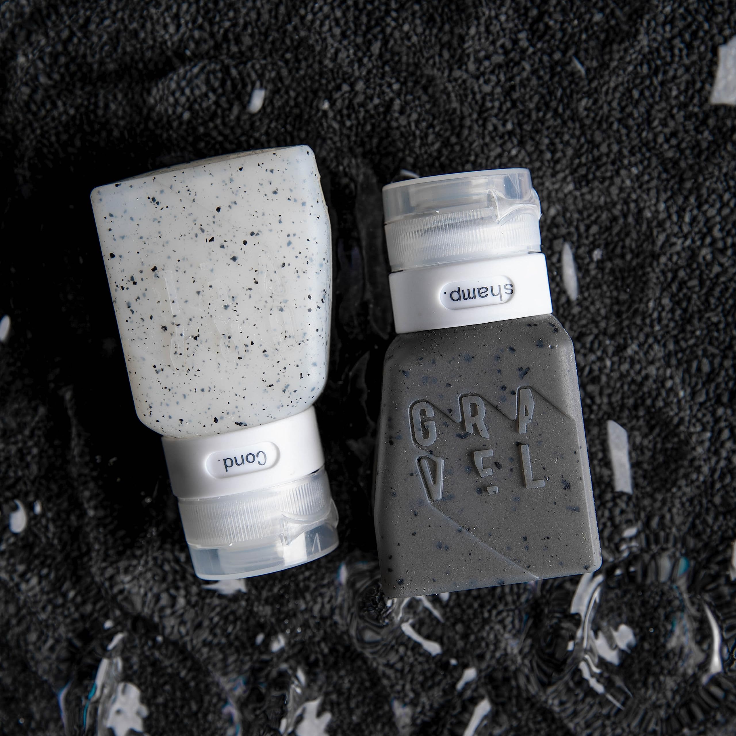 Gravel travel bottles soft silicone for easy squeezing and efficient use