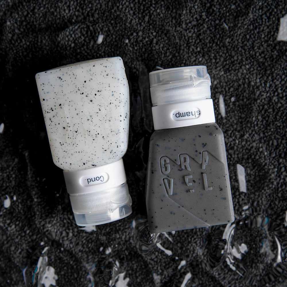 Gravel travel bottles soft silicone for easy squeezing and efficient use