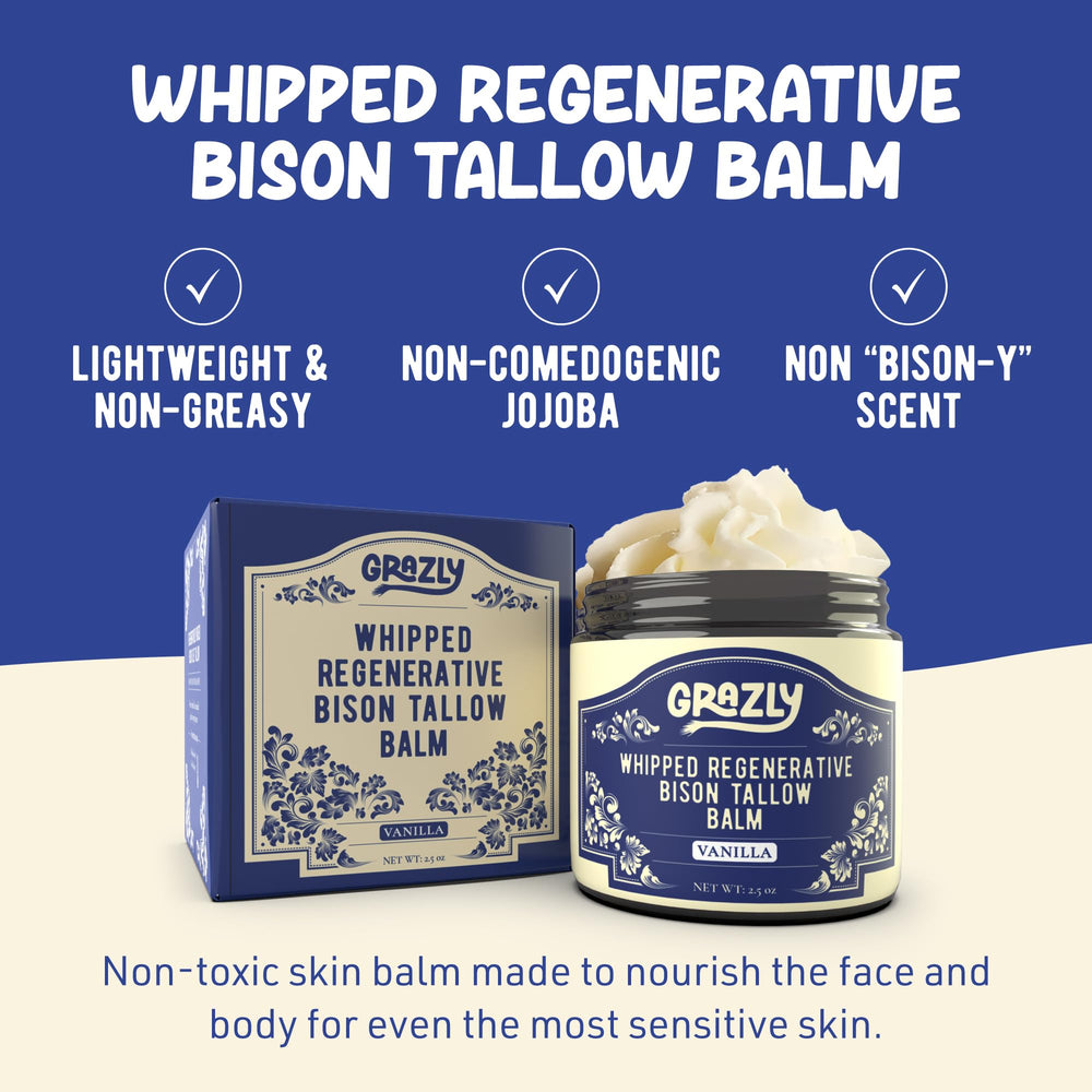 Grazly Whipped Balm face-application shows quick sinks in without heaviness