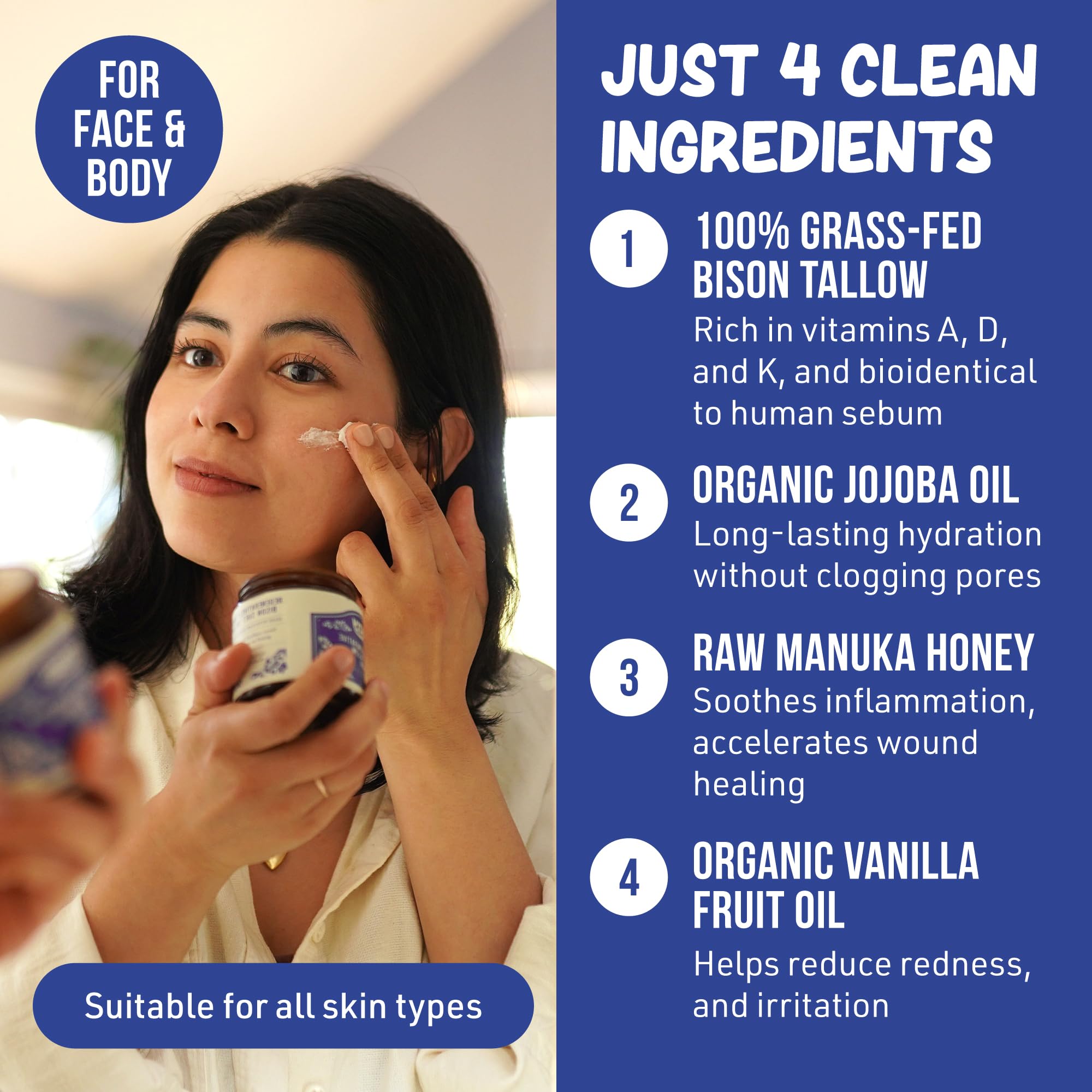 Grazly Manuka honey ingredient detail emphasizing nourishing skin-supporting components