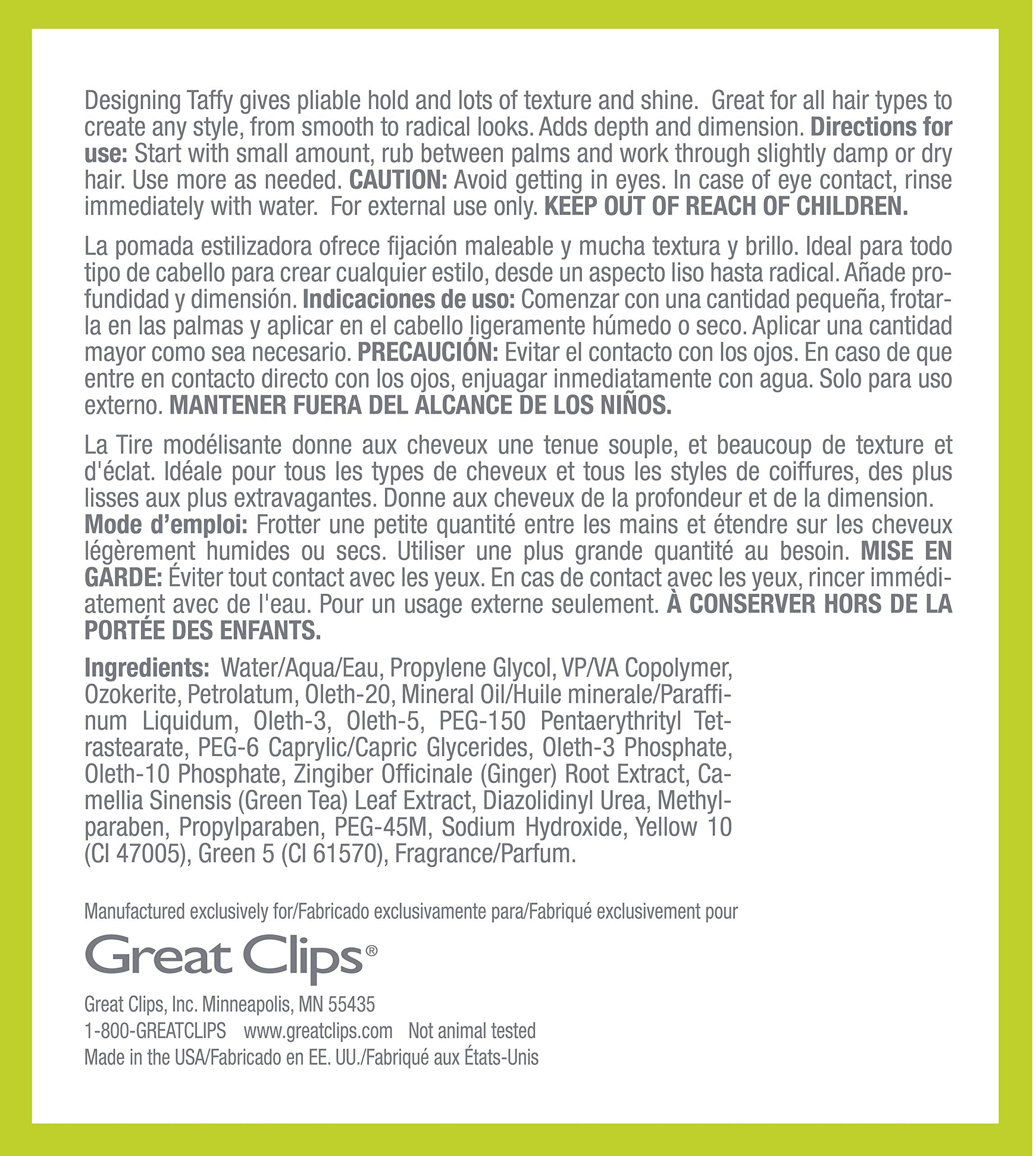 Aroma tipo salón al aplicar GREAT CLIPS Taffy.
