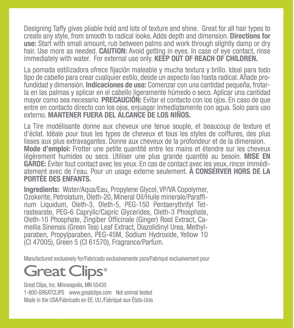 Aroma tipo salón al aplicar GREAT CLIPS Taffy.