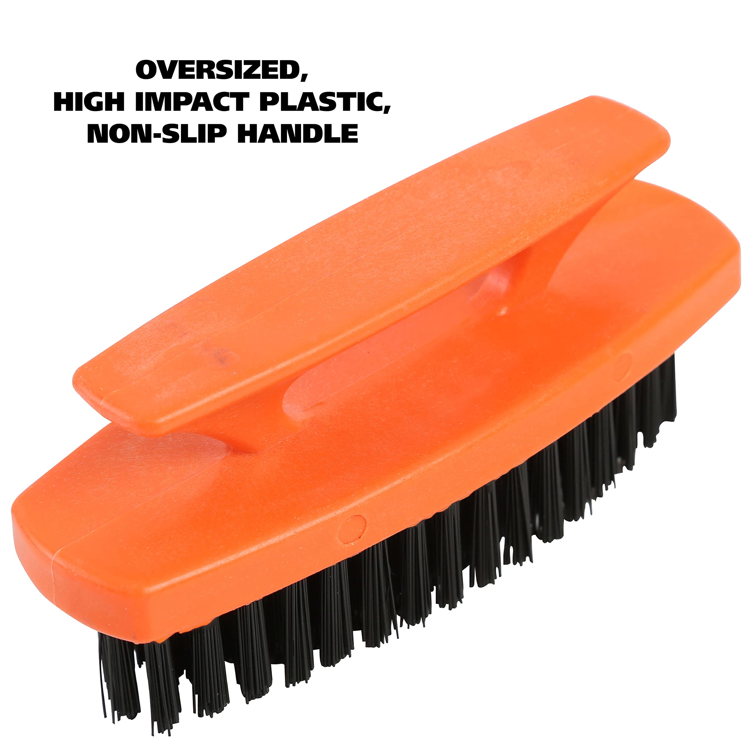 Demonstration of dirt removal from nails with GreatNeck 19025 brush