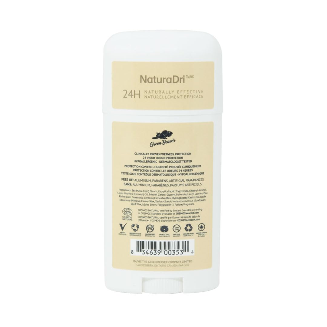 Green Beaver Bliss antiperspirant stick applying on underarm for daily comfort.