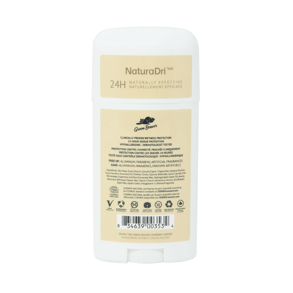 Green Beaver Bliss antiperspirant stick applying on underarm for daily comfort.