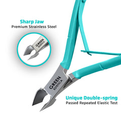 Green Estetica stainless steel surface gleam highlighting durability.