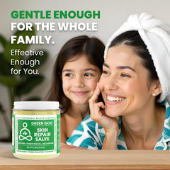 Blue Yarrow in Green Goo Salve soothes minor irritations.