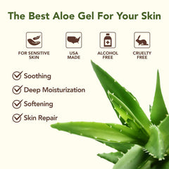 Green Leaf Naturals Aloe Vera gel aplicación fina, absorción rápida sin residuo