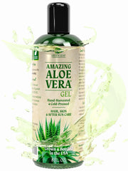 Green Leaf Naturals Aloe Vera gel cosechado en Texas, hidratación suave para la piel