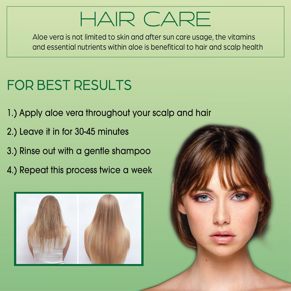 Green Leaf Naturals Aloe Vera gel para cabello, brillo suave y natural