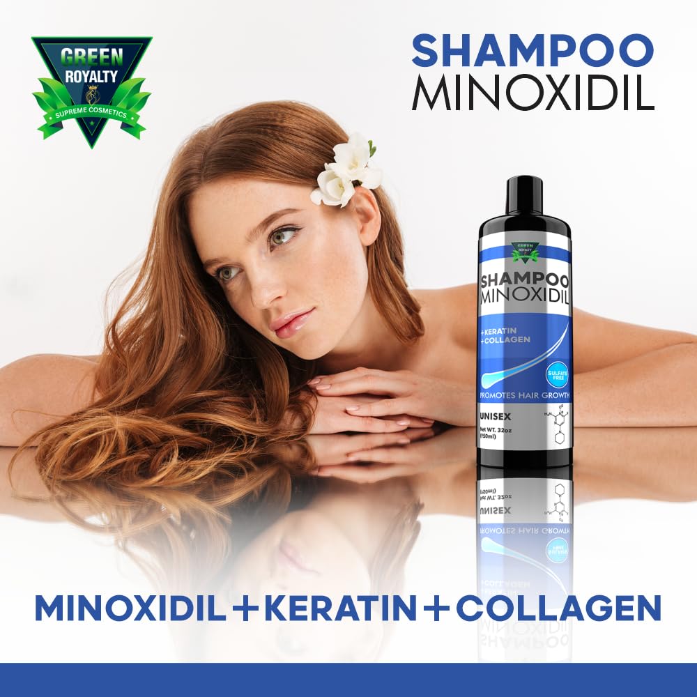 GREEN ROYALTY Minoxidil Shampoo lather close-up showcases rich, creamy foam.