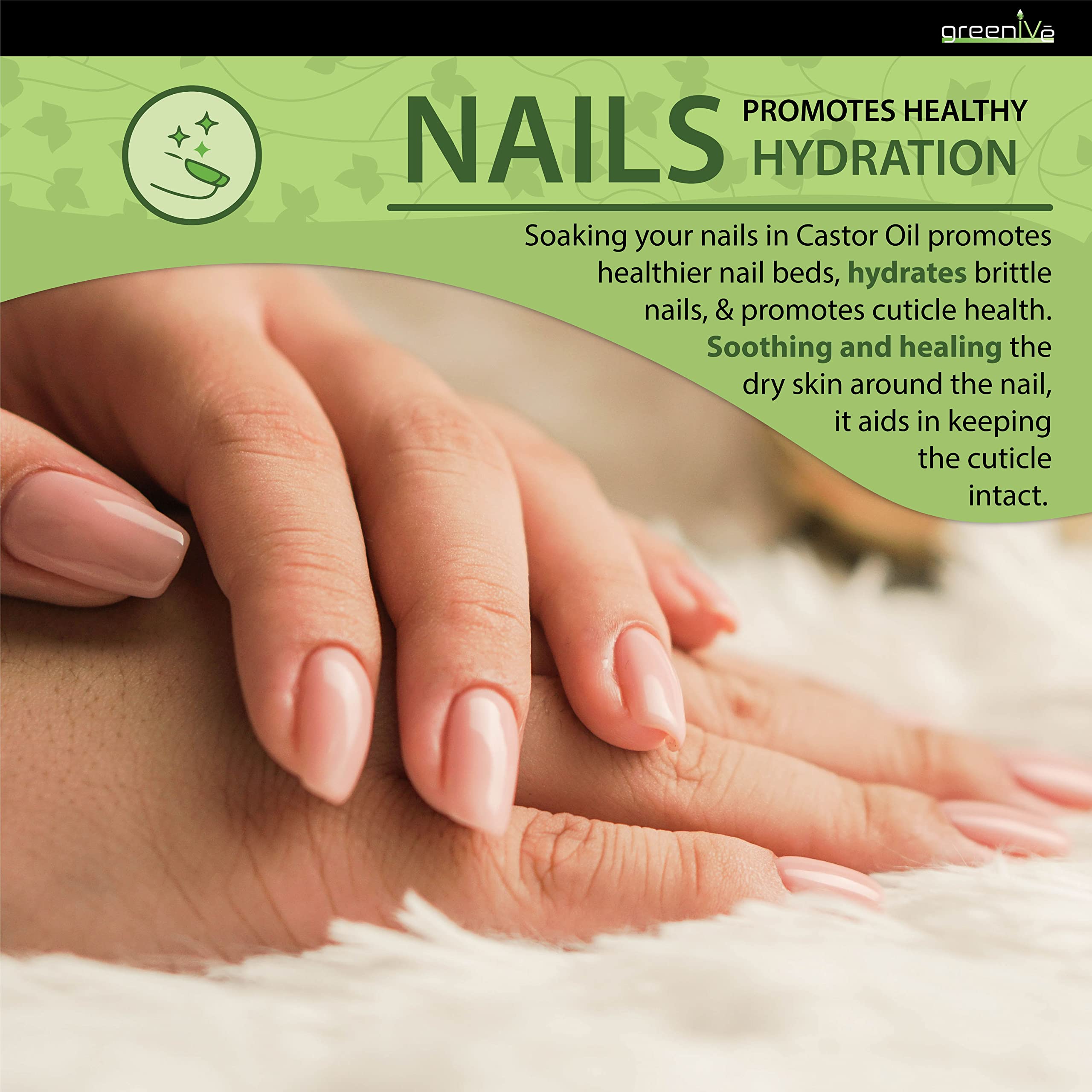 GreenIVe Castor Oil application on scalp for conditioning and moisture.