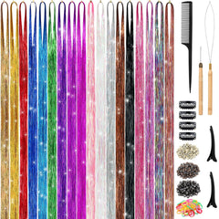 GrennMauler Hair Tinsel Kit offers 18 colors for quick, vibrant day-to-night looks.
