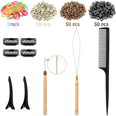 GrennMauler tinsel tools and comb simplify at-home extensions and quick fixes.