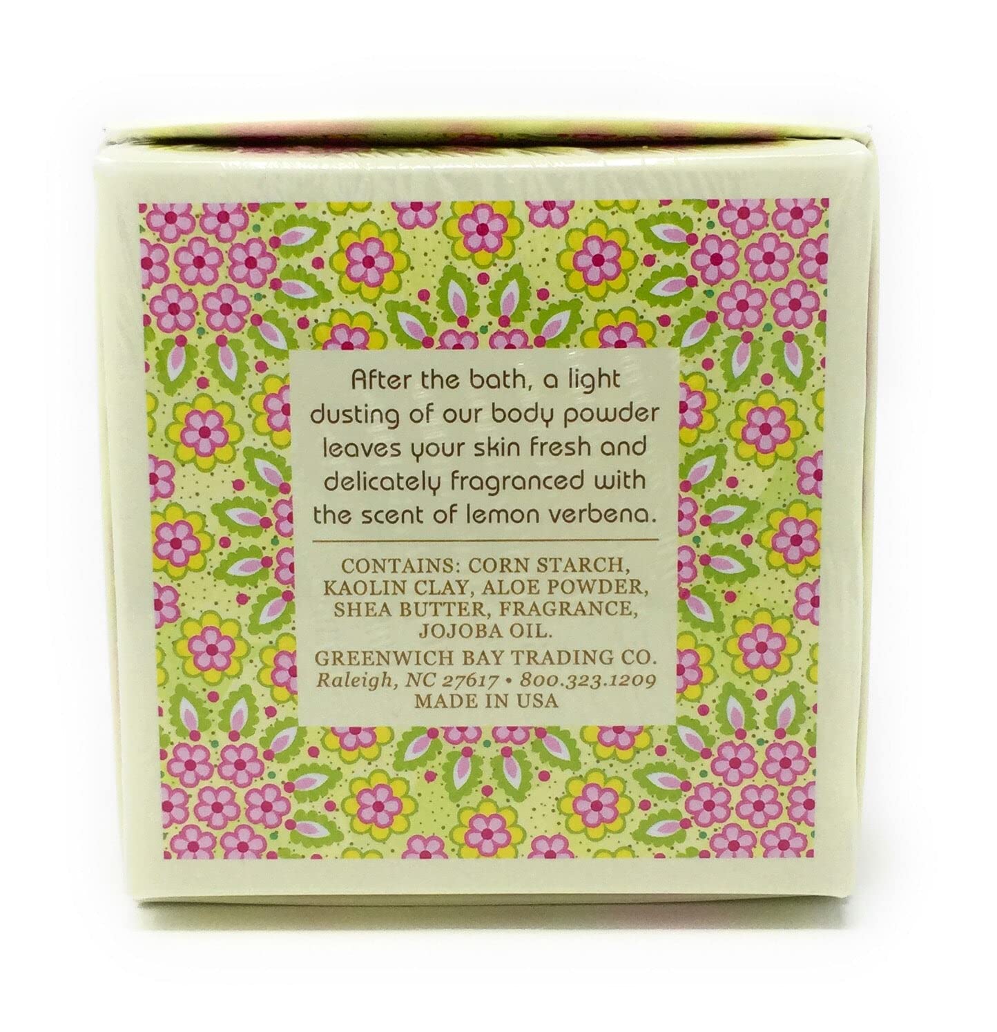 Greenwich Bay Trading Co. Lemon Verbena powder jar for everyday refreshment