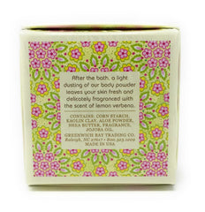 Greenwich Bay Trading Co. Lemon Verbena powder jar for everyday refreshment