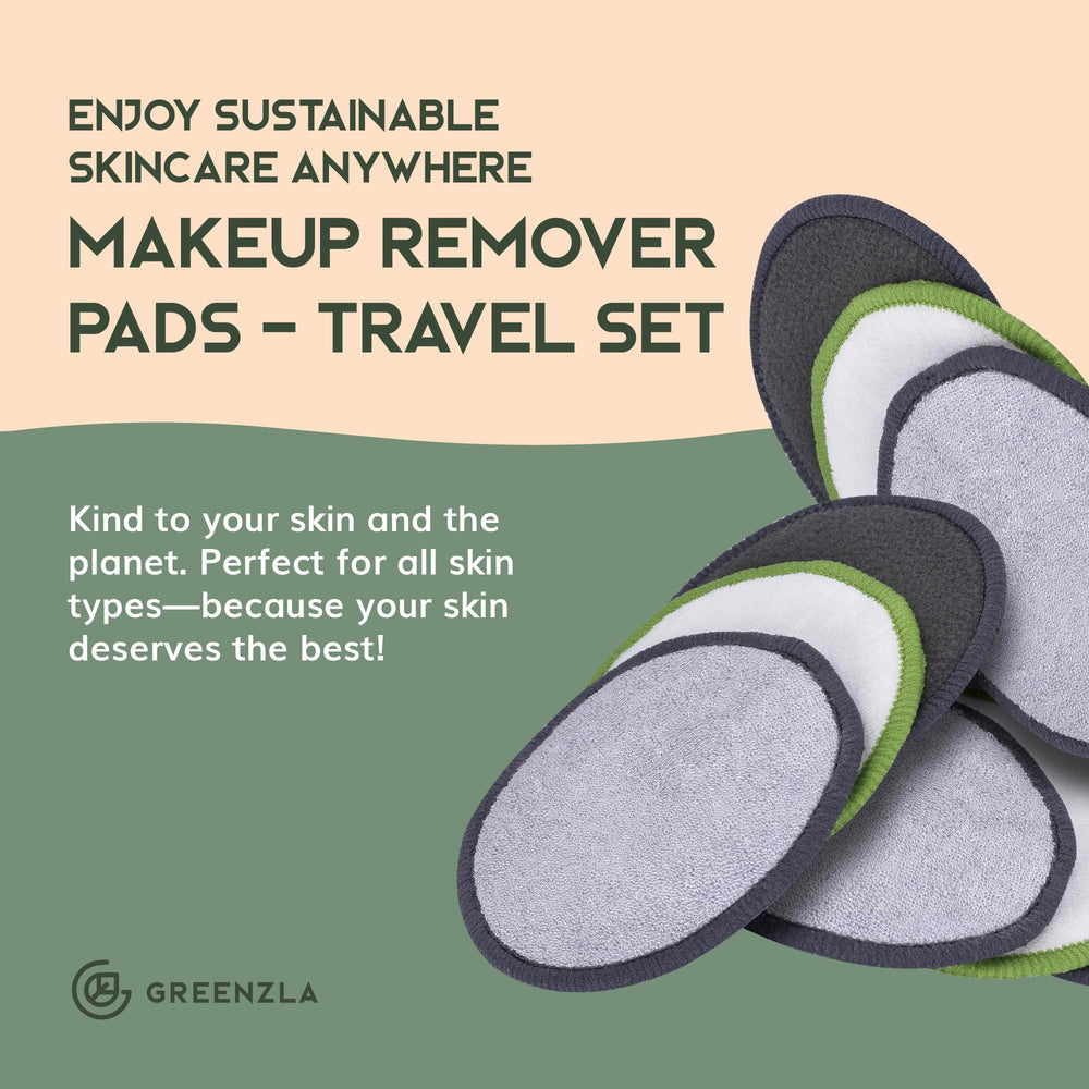 Greenzla packaging display highlights the eco friendly reusable pads option.