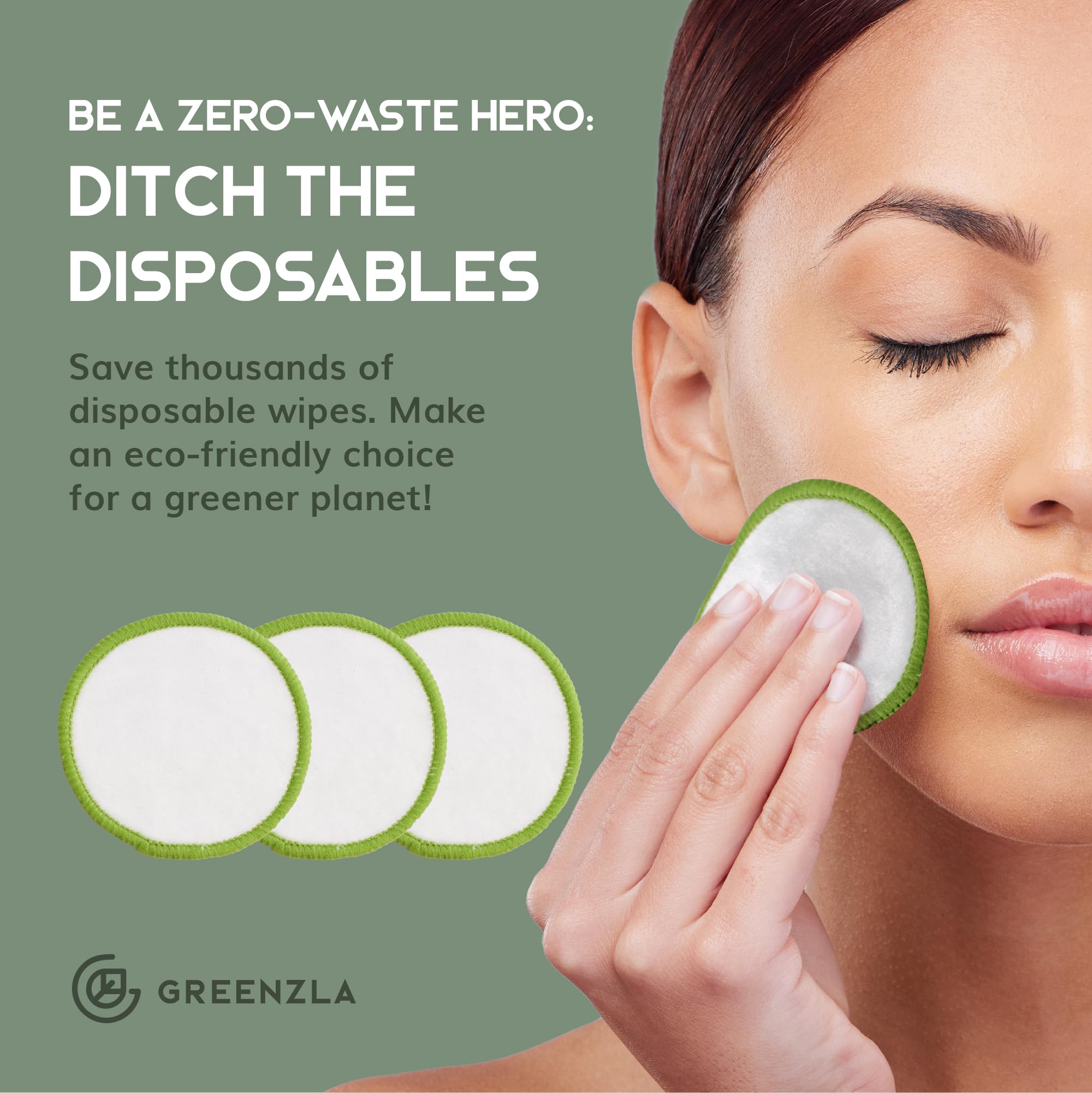 Greenzla round storage box showcasing chic skincare organizer.