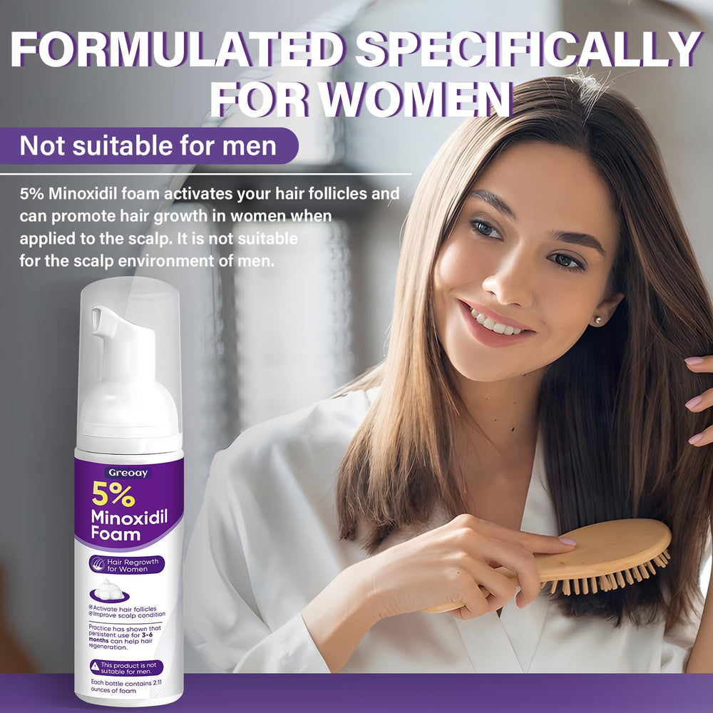 Greoay minoxidil foam massage action on scalp enhances absorption