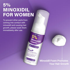 Greoay minoxidil foam texture close-up shows airy formula