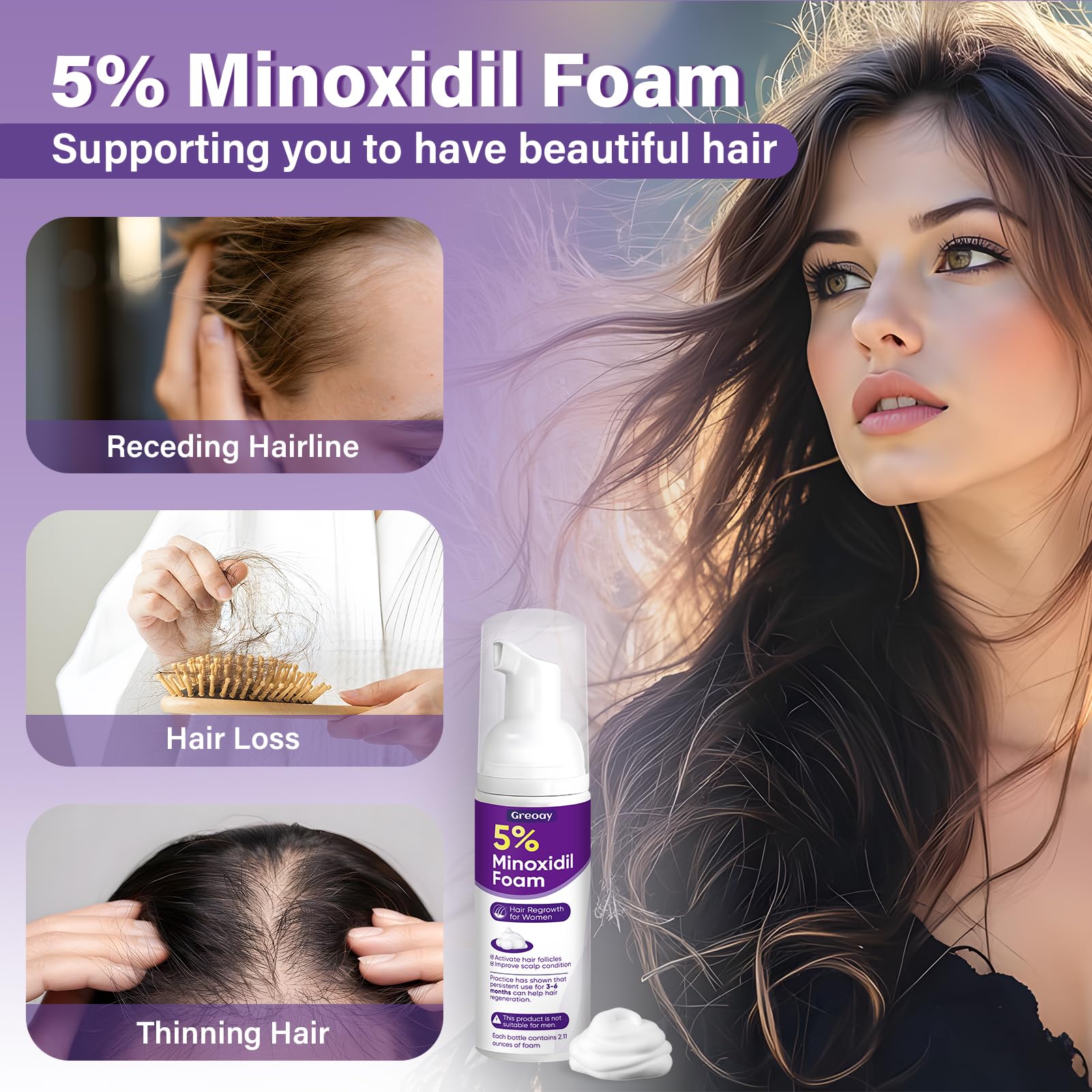Greoay minoxidil 5 percent tube and label close-up