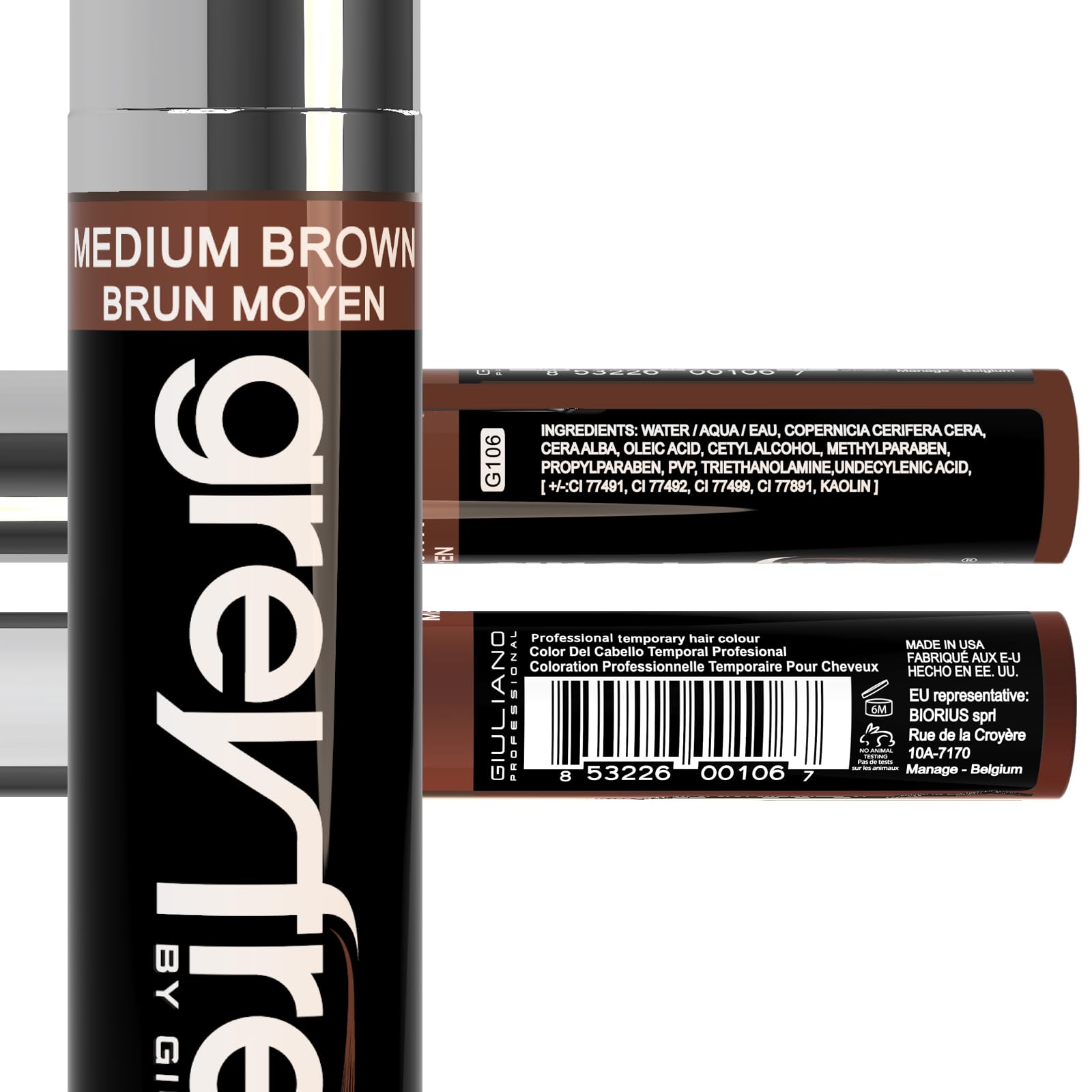Greyfree hair mascara wand offers precise, mess-free application for targeted color.