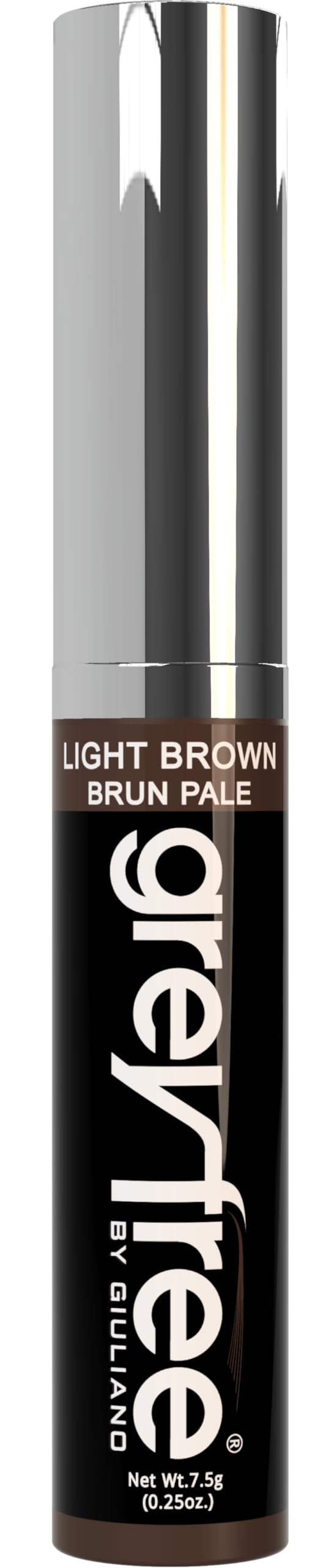 Greyfree root touch up hair mascara showing instant gray root concealment with natural finish
