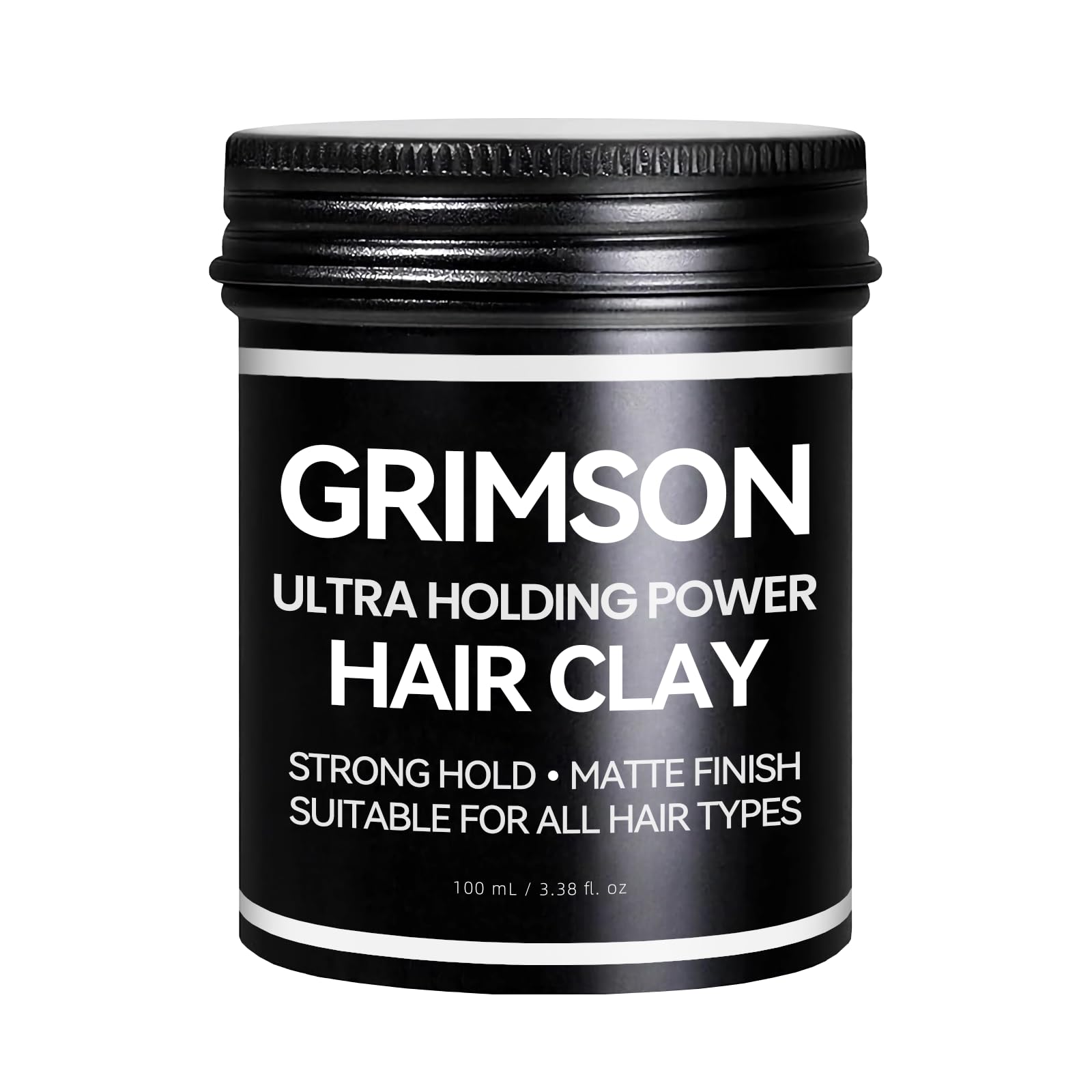 GRIMSON Hair Clay con agarre fuerte para un look duradero.