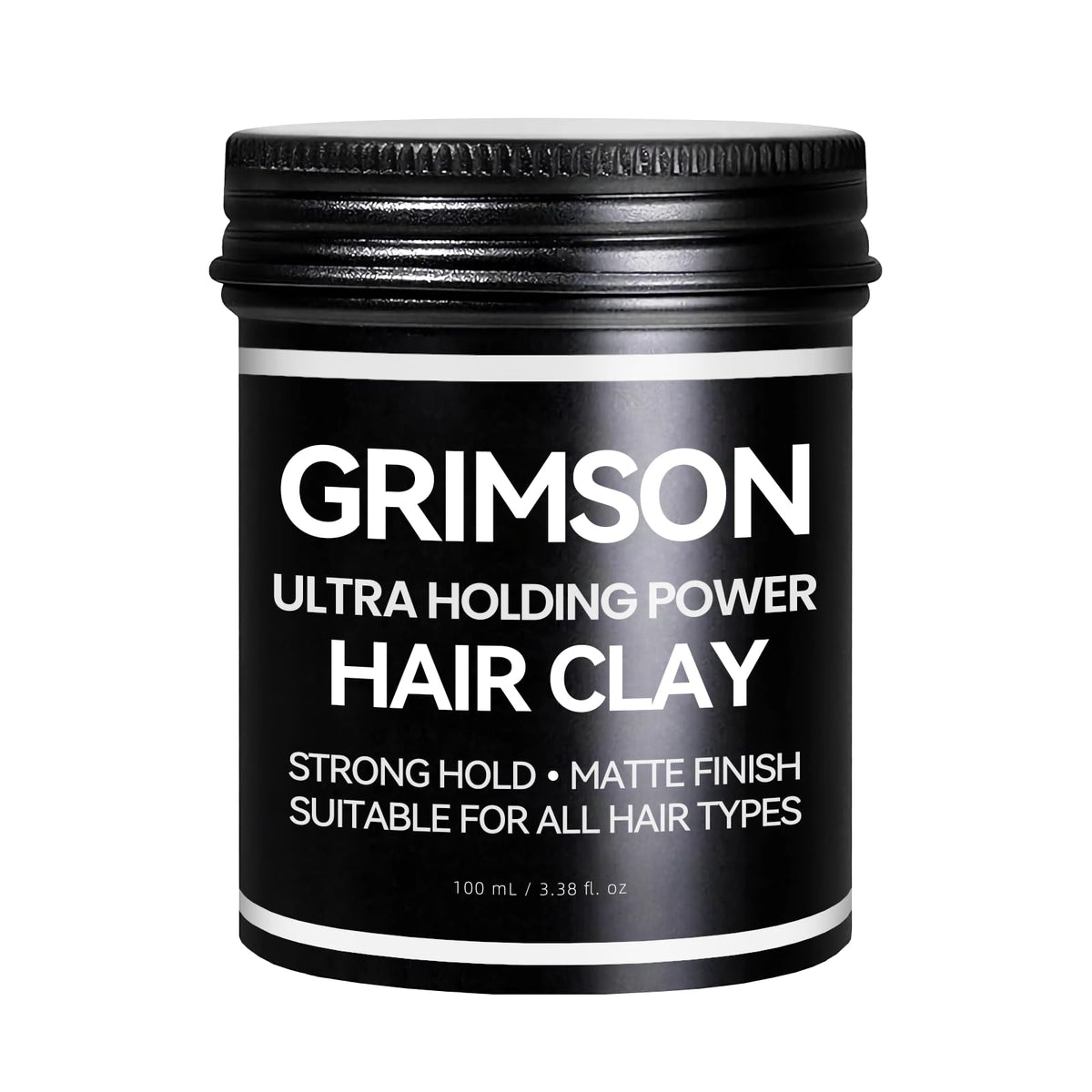 GRIMSON Hair Clay con agarre fuerte para un look duradero.