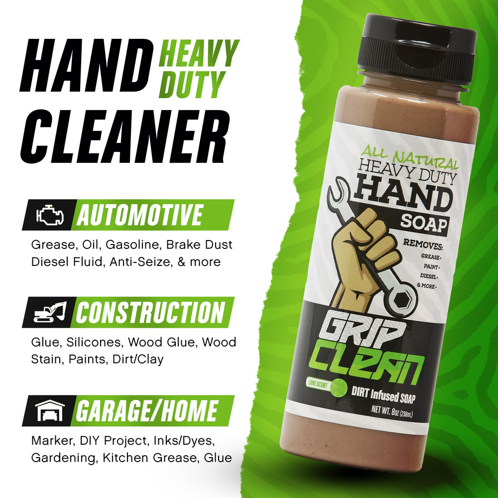 Grip Clean con piedra pómez para grasa persistente sin irritación