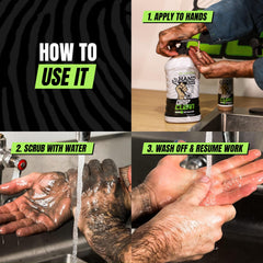 Pumice fino en Grip Clean ayuda a remover suciedad adherida