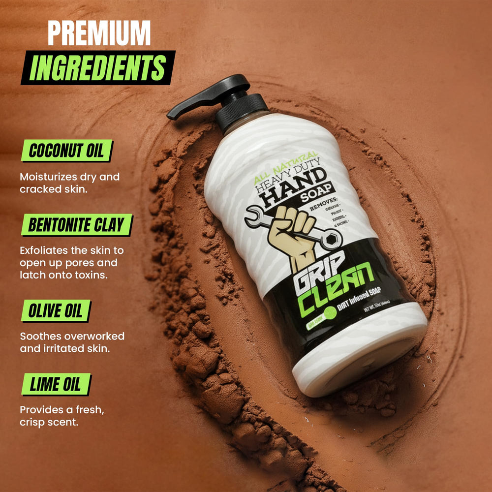 Grip Cleanremueve grasa y aceite de manos en entorno mecánico
