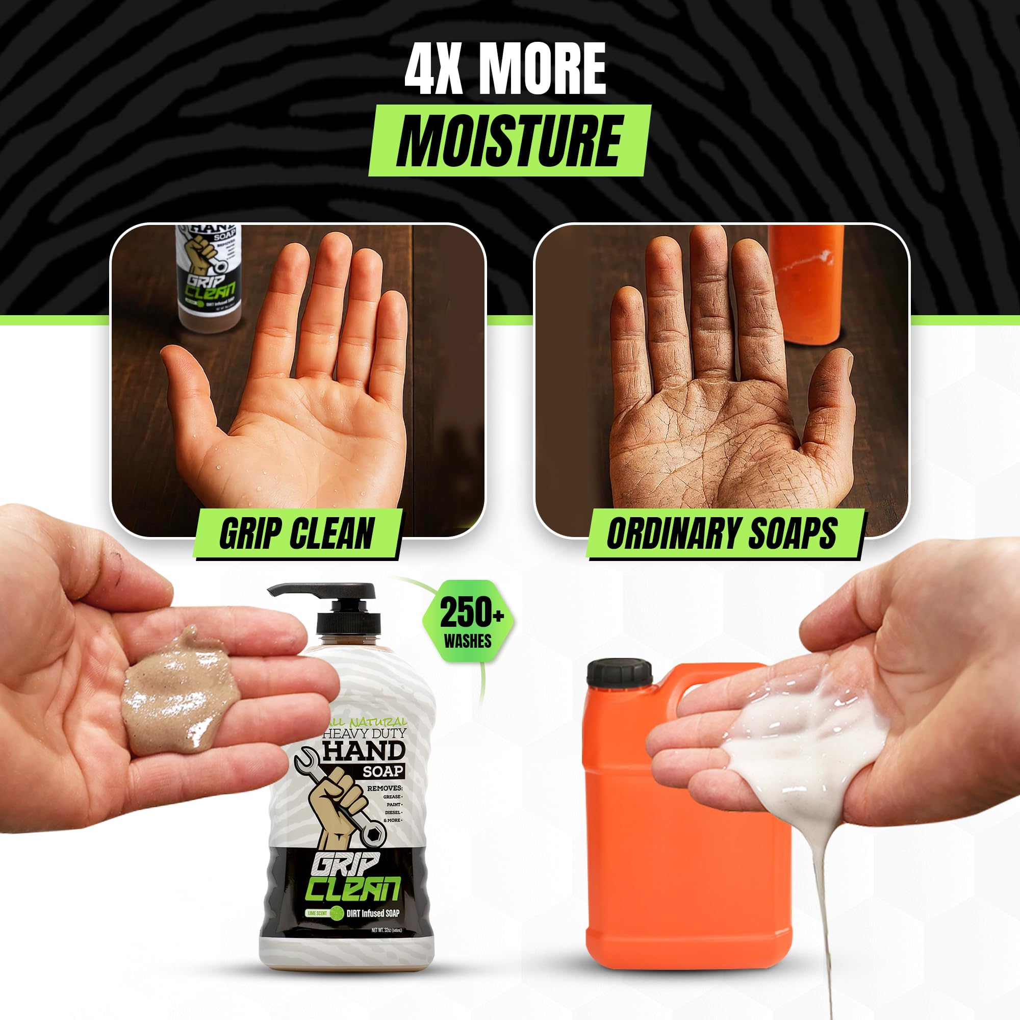 Tecnología de arcilla natural en Grip Clean para levantar suciedad