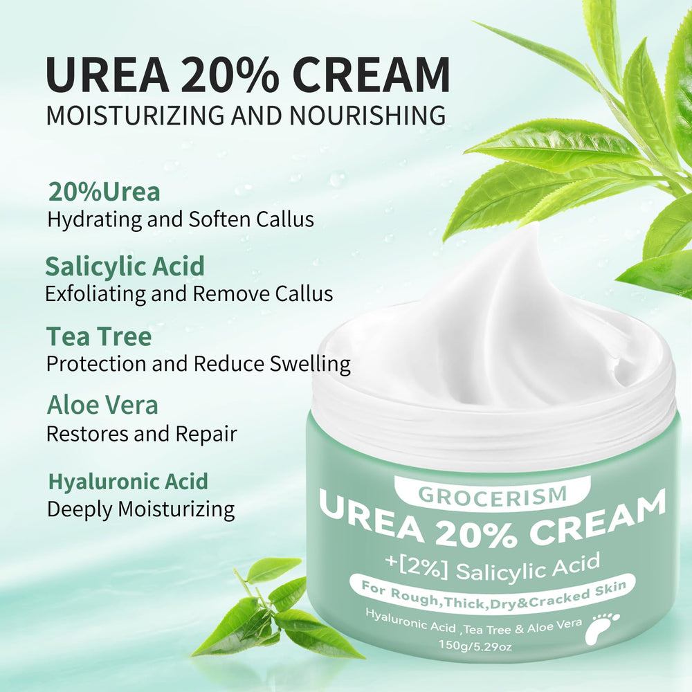 Grocerism Crema Urea con árbol de té y aloe para cuidado de piel
