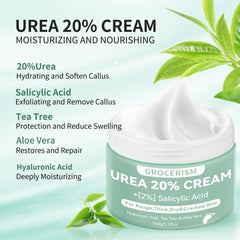 Grocerism Crema Urea con árbol de té y aloe para cuidado de piel