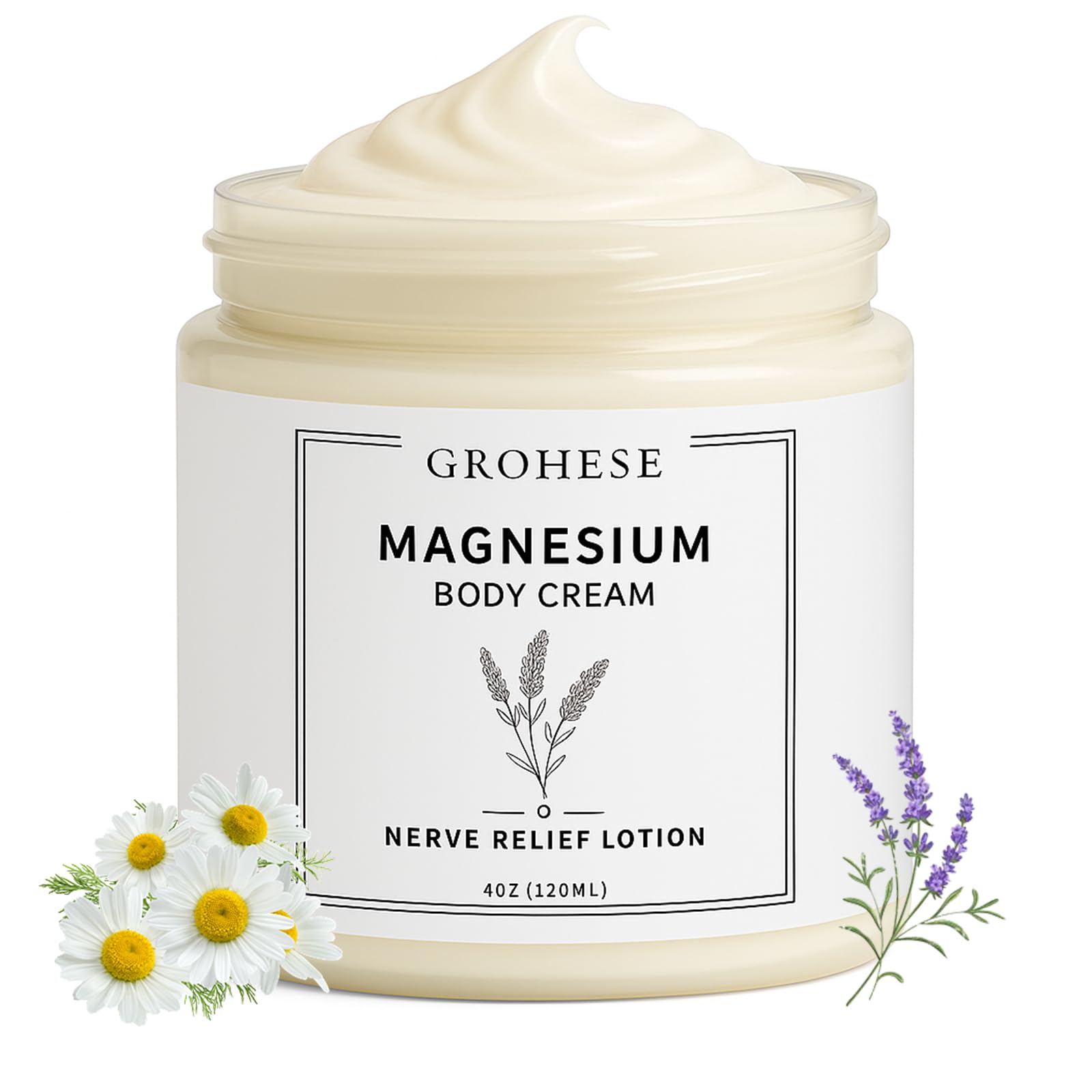 GROHESE Neuropathy Cream bottle pour for quick, non-greasy hydration.
