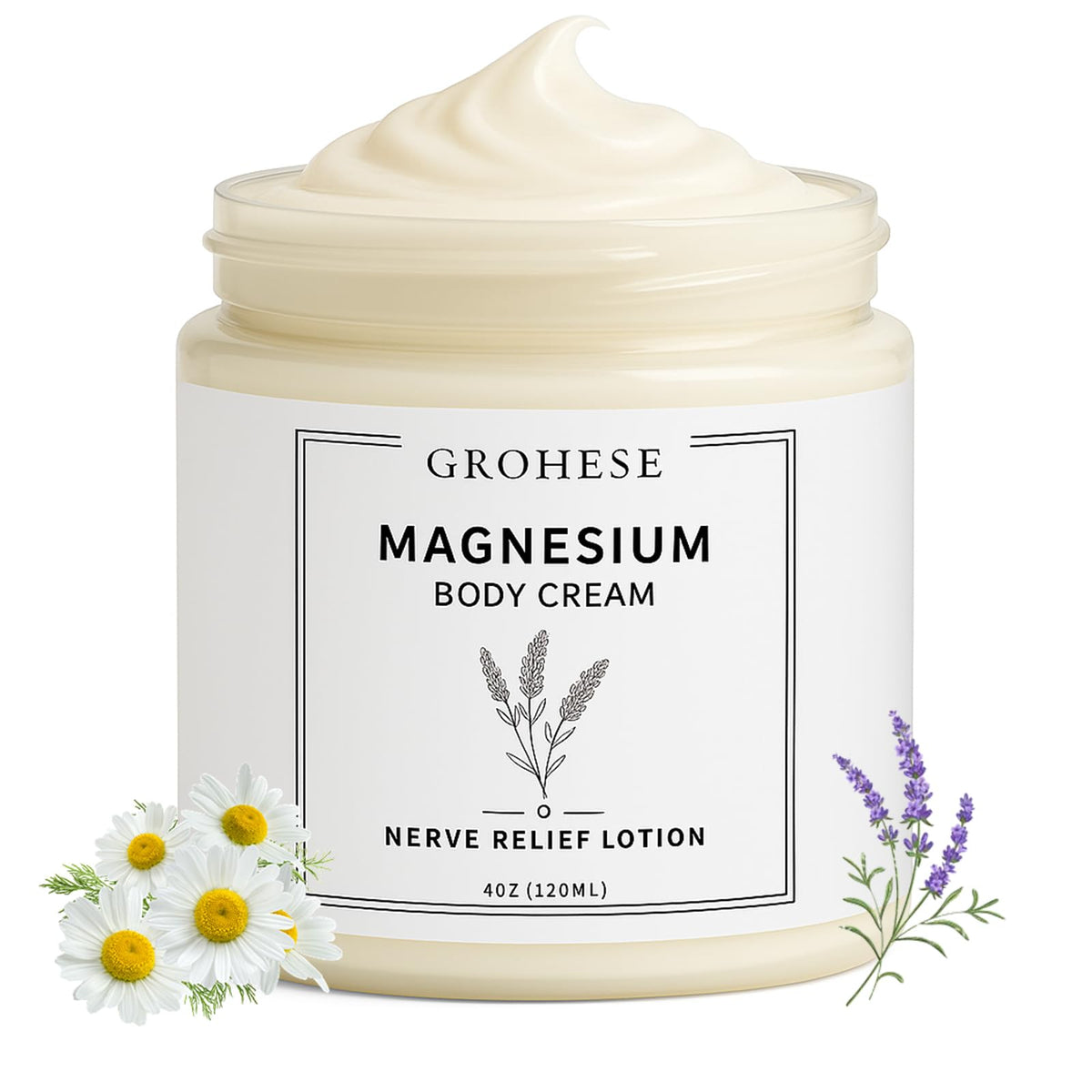 GROHESE Neuropathy Cream bottle pour for quick, non-greasy hydration.