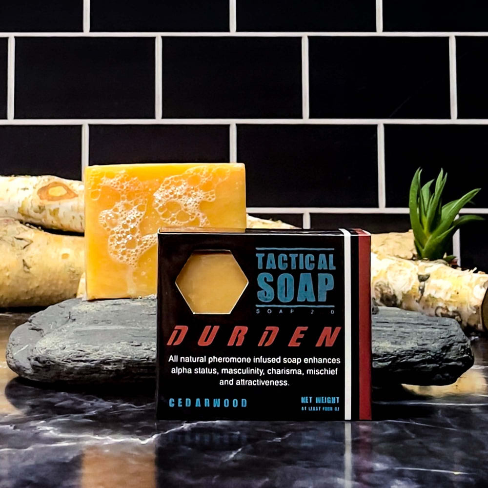 Grondyke Tactical Soap hand-wash action showing rich lather for cleansing