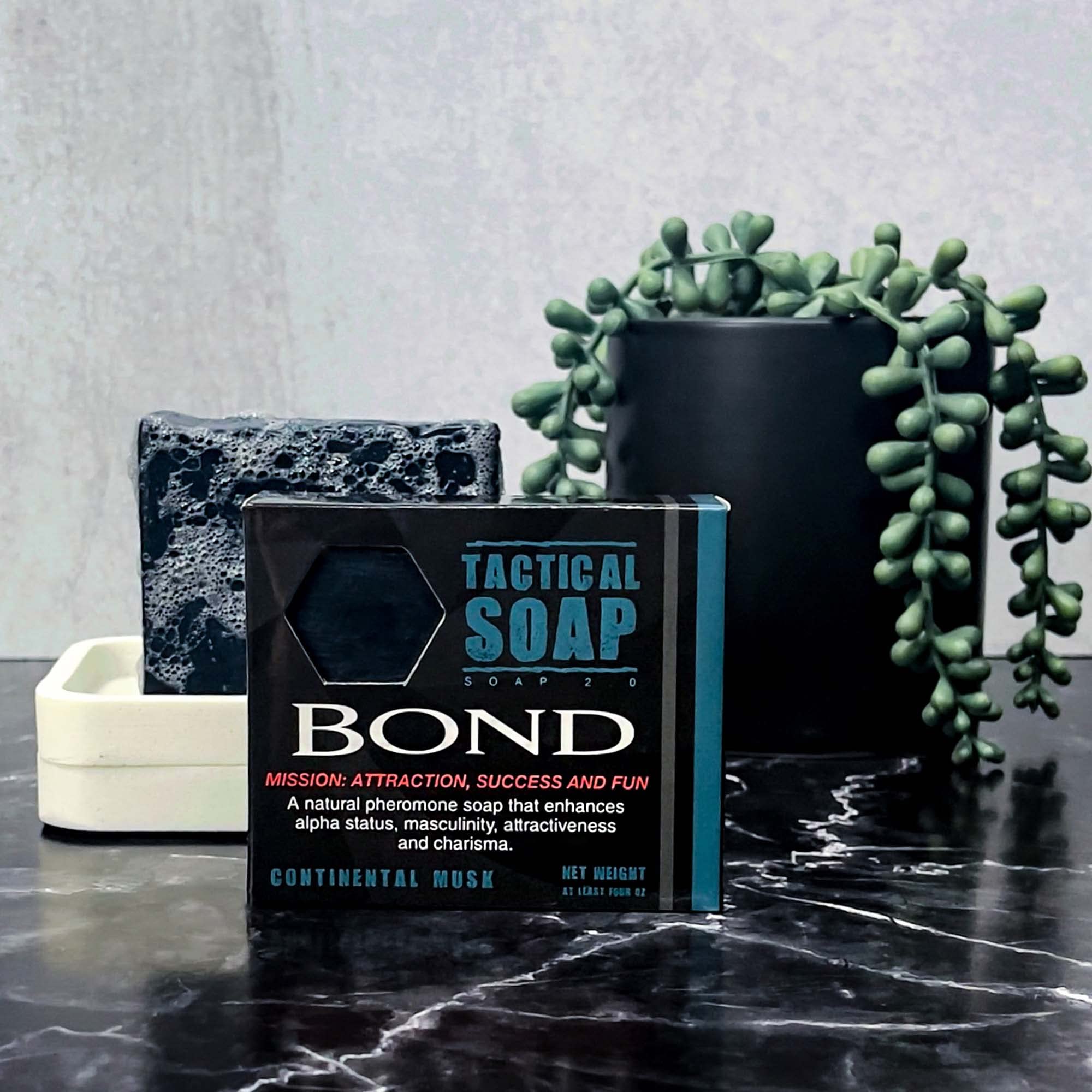 Grondyke Tactical Soap pheromone-infused bar front view suggesting enhanced aroma