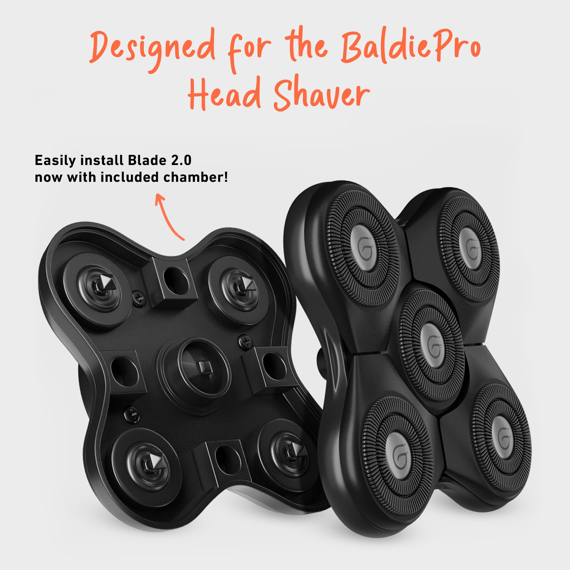 Groomie BaldiePro blade refill designed for wet and dry use with IPX7 waterproof rating.