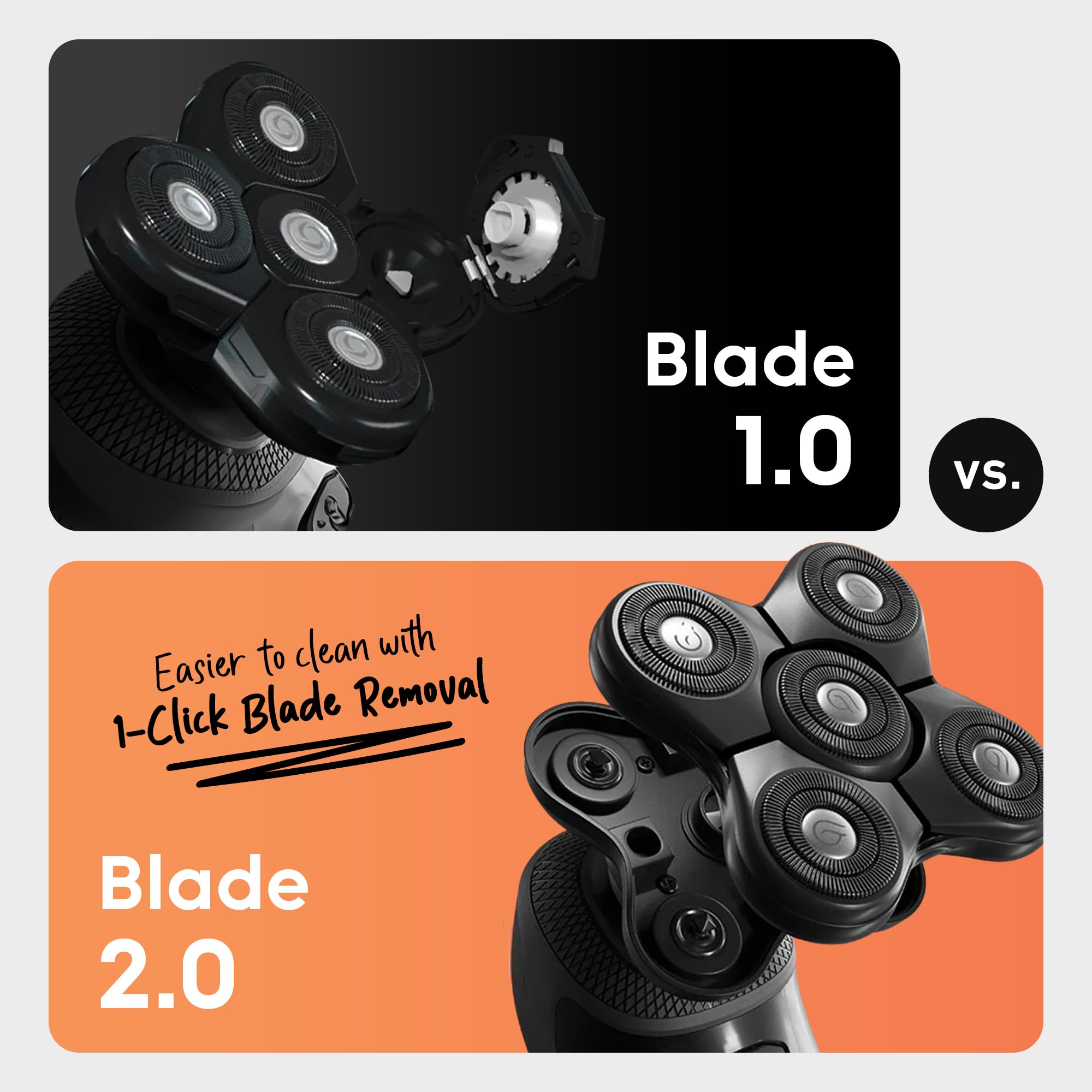 Groomie BaldiePro blade refill packaging indicates easy replacement process.