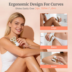 Groomie Hers LuxePro body shaver close-up blades for gentle precision